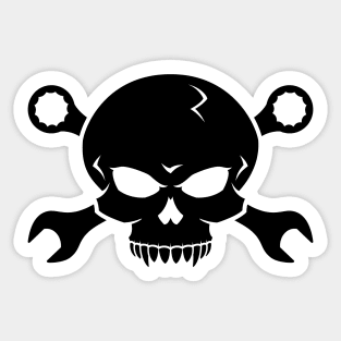 Tuning Skull and Tools v.2 (black) Sticker